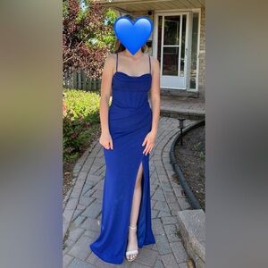 Strapless Royal Blue Dress